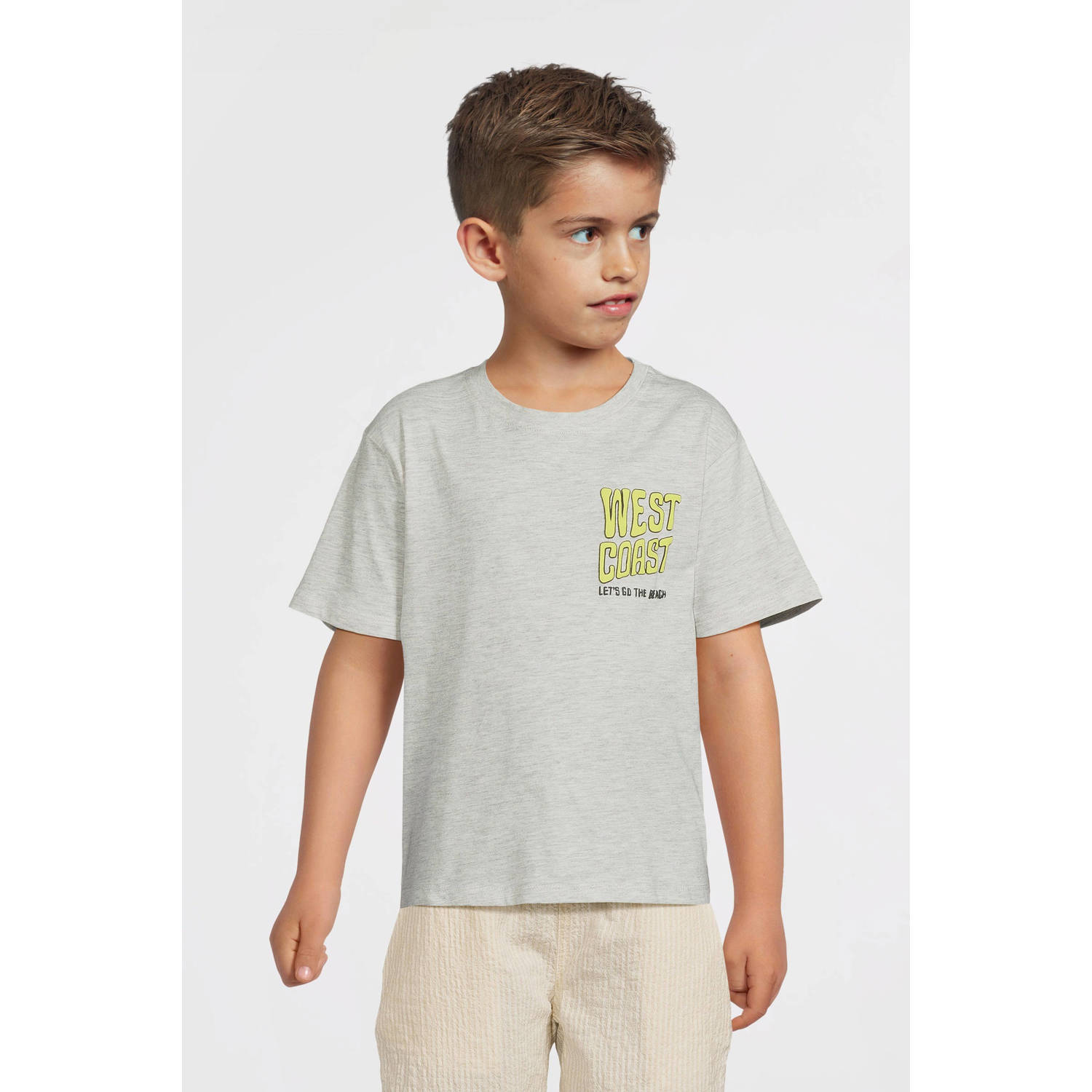 NAME IT KIDS T-shirt grijs melange