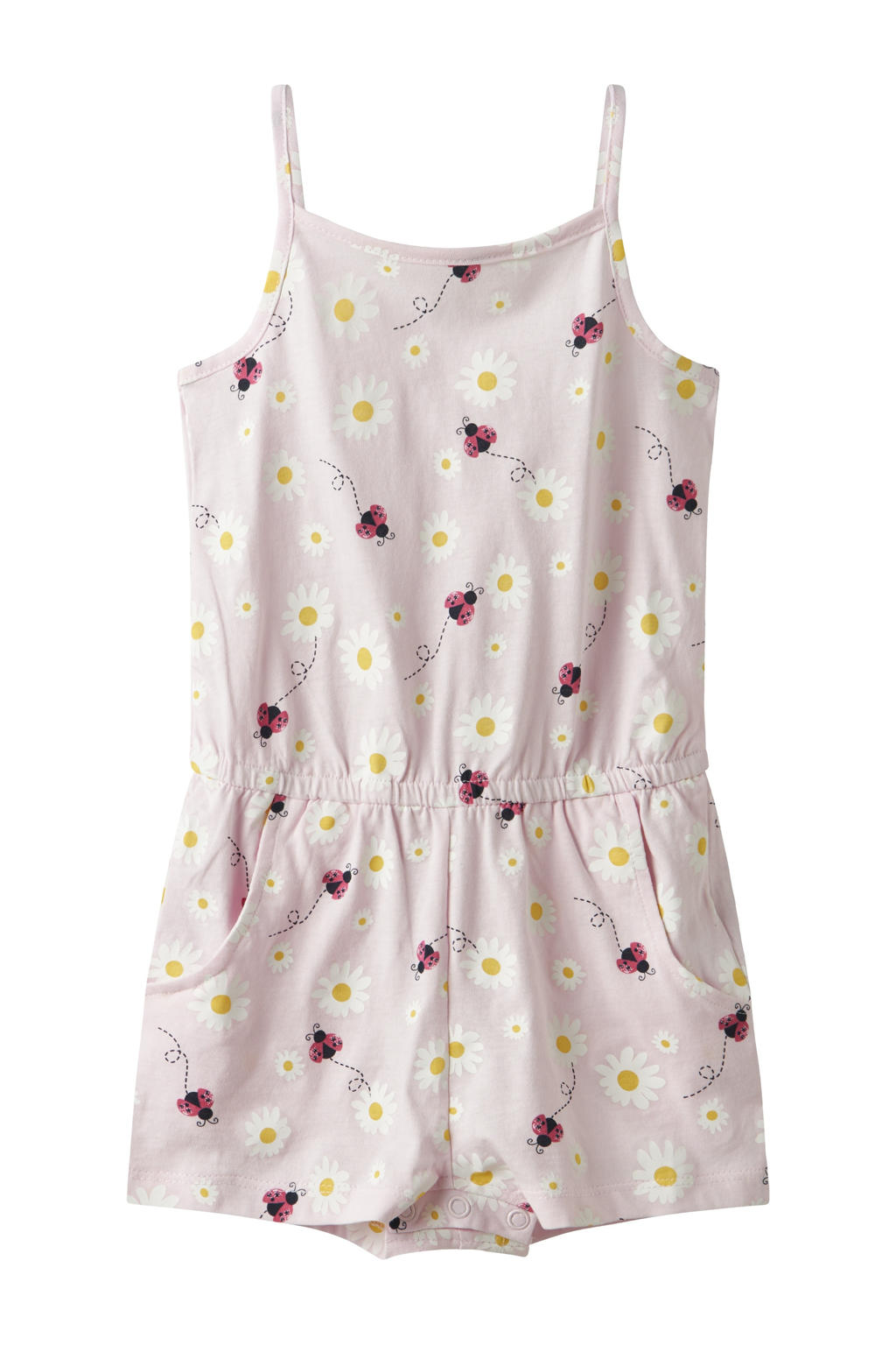 NAME IT MINI playsuit lichtroze/wit
