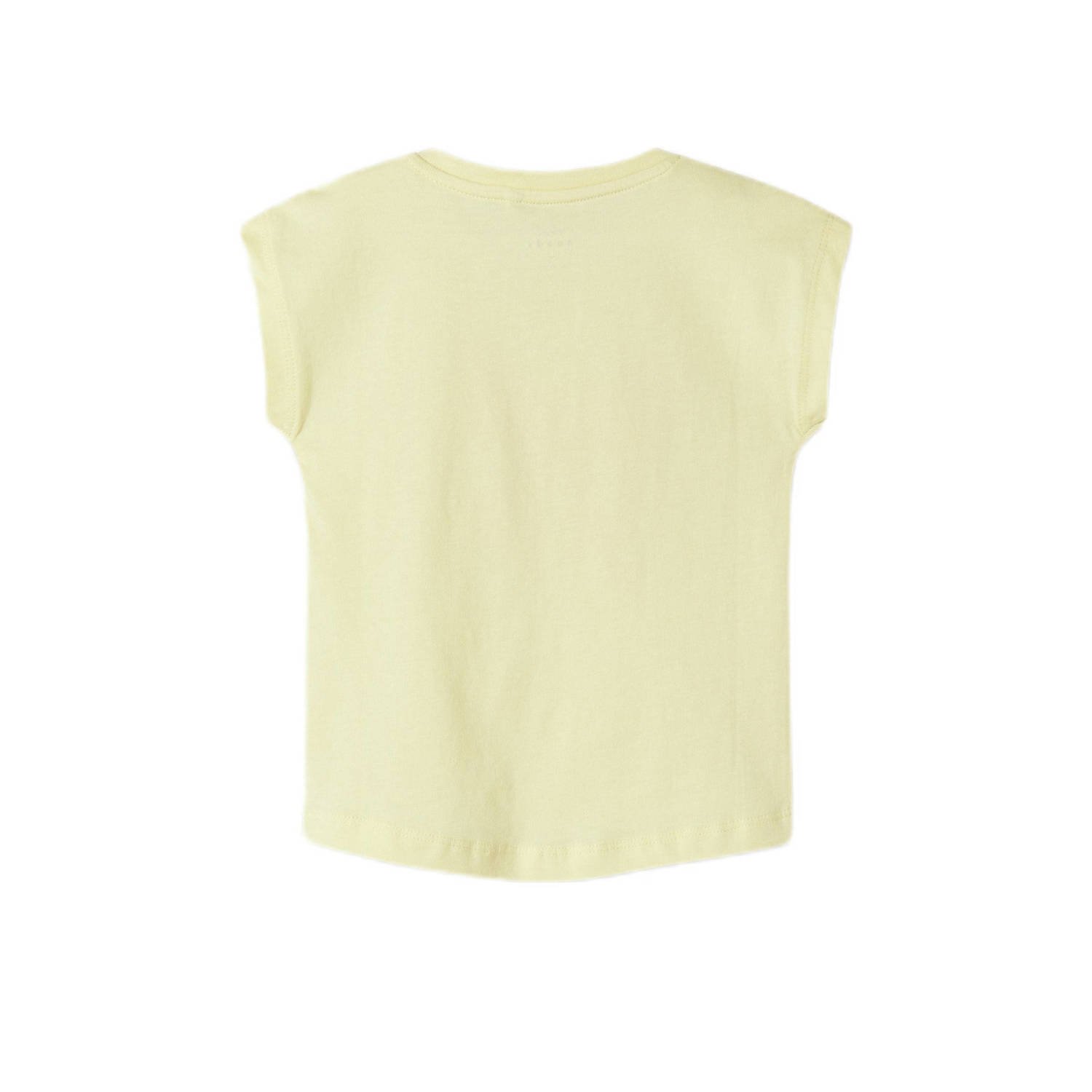 NAME IT MINI T-shirt lichtgeel