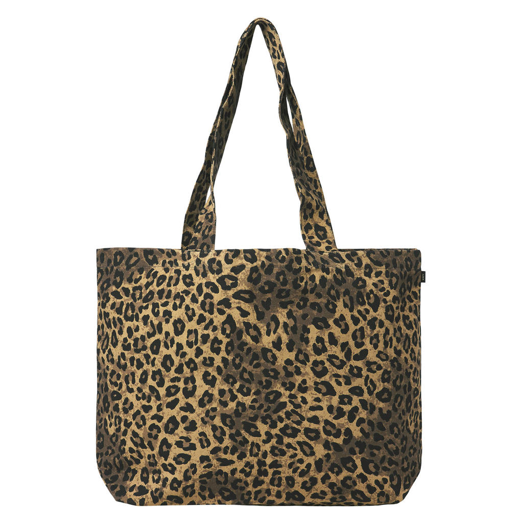 JJXX shopper met panterprint JXBETHANY bruin