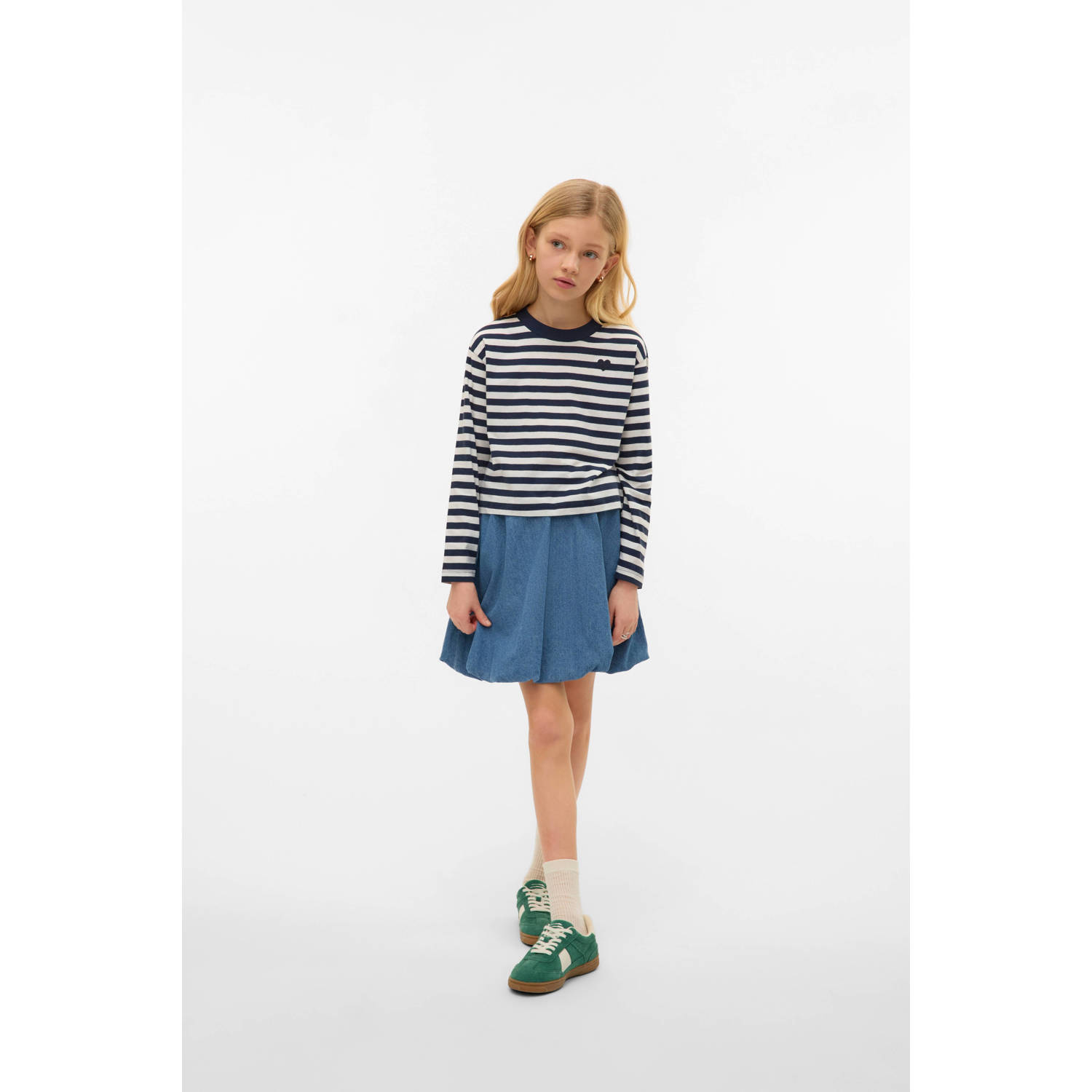 VERO MODA GIRL longsleeve donkerblauw