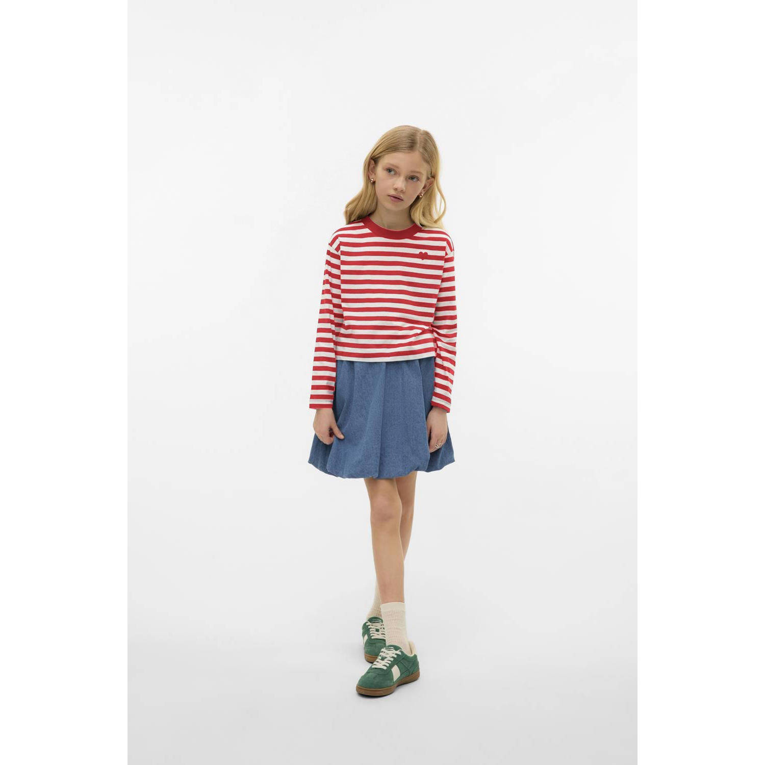 VERO MODA GIRL longsleeve rood