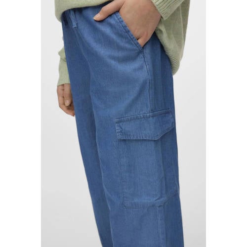 VERO MODA GIRL wide leg cargo broek blauw afbeelding