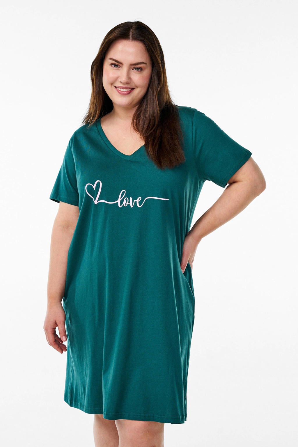 Zizzi nachthemd MALBA groen