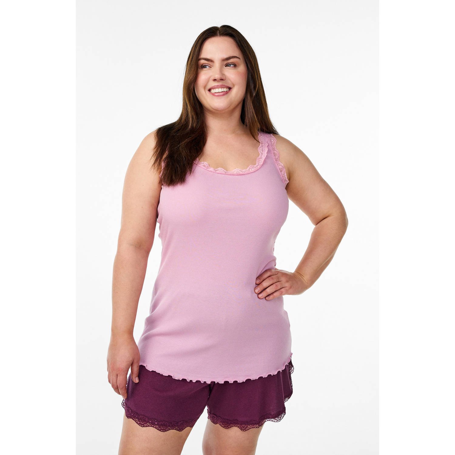 Zizzi pyjamatop VMLIV roze