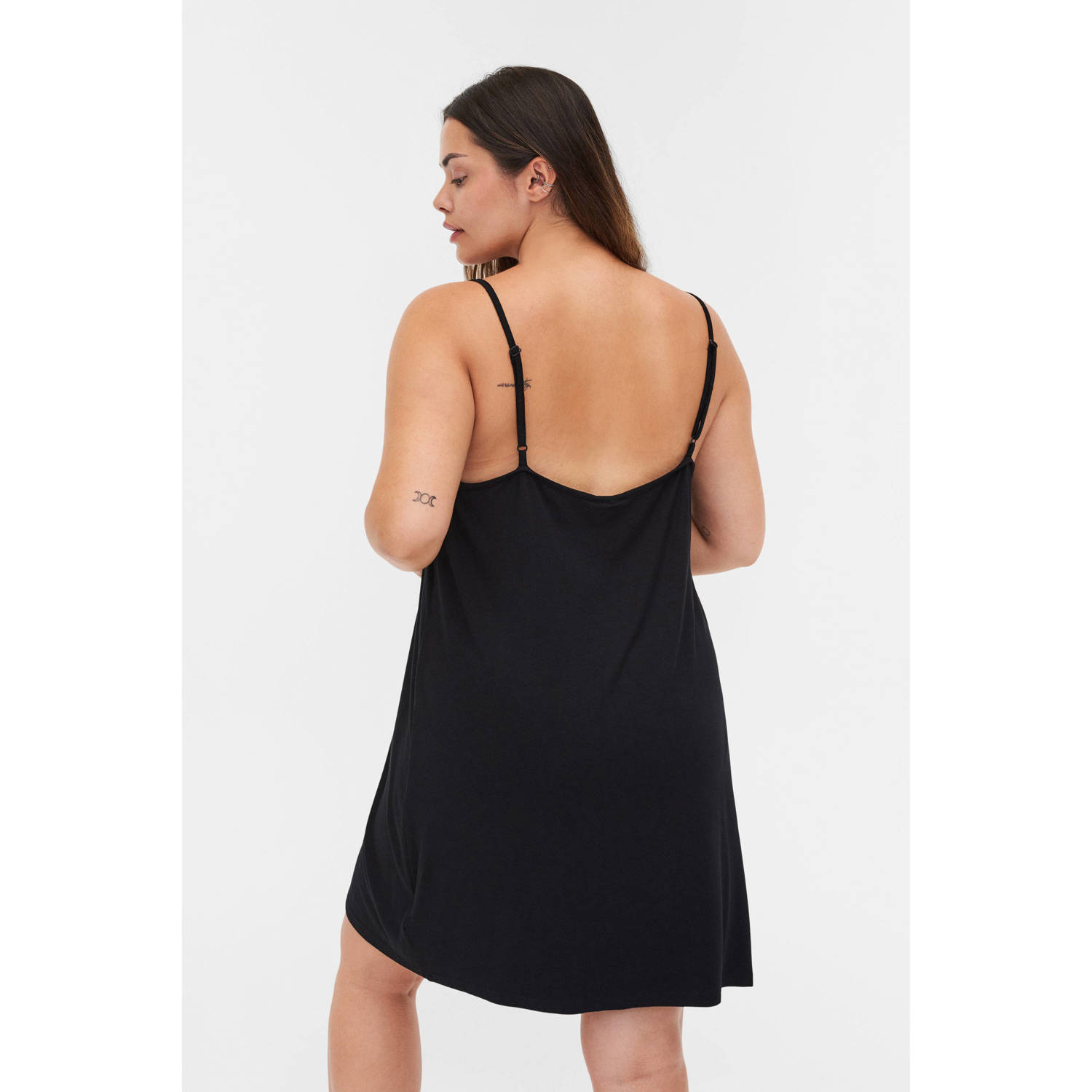 Zizzi slipdress LACE zwart