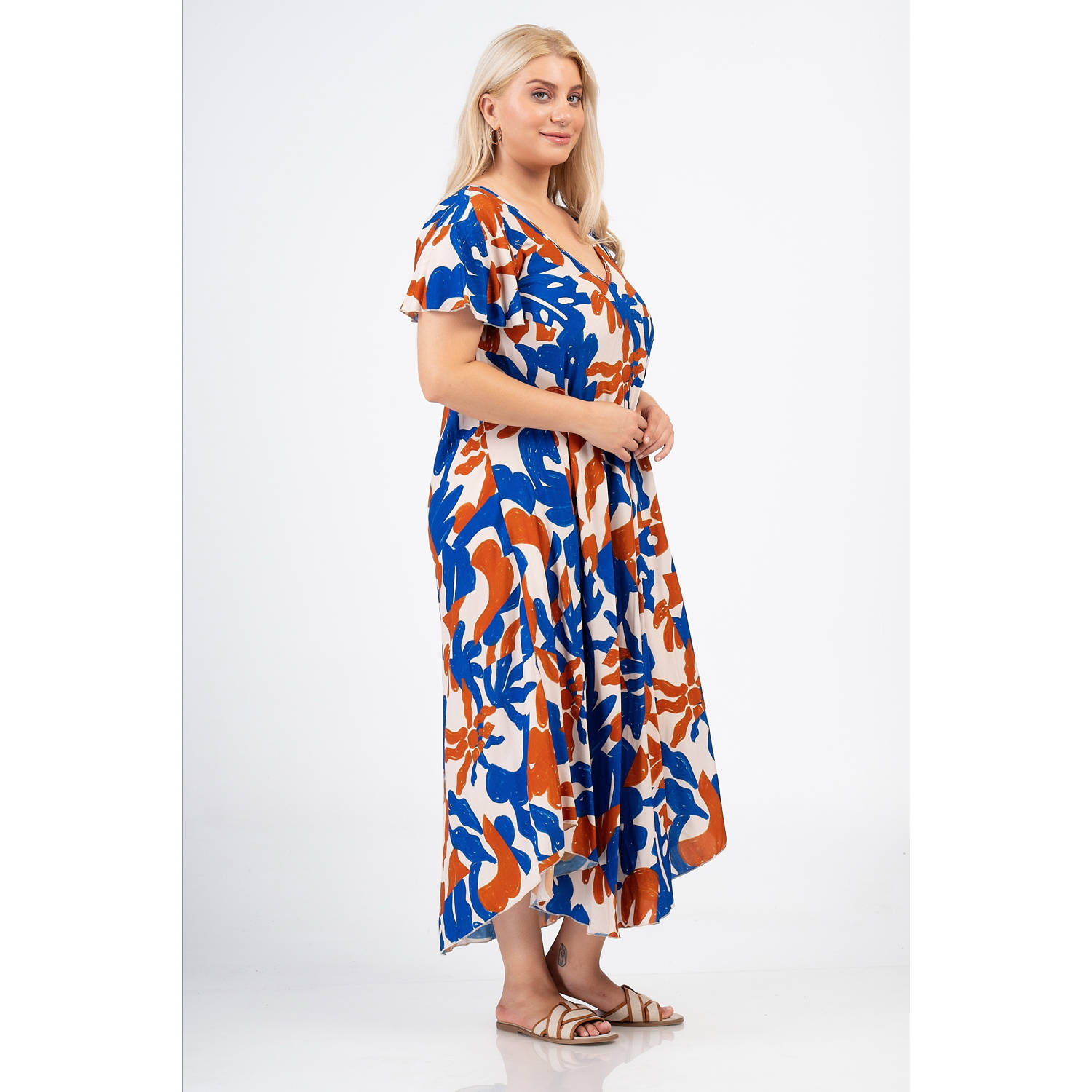 Curviss maxi jurk multi