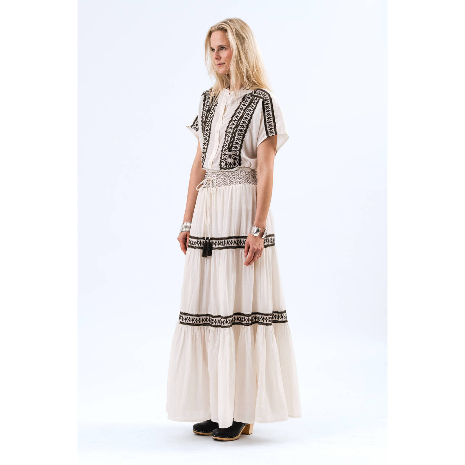 Lollys laundry blouse ecru broderie