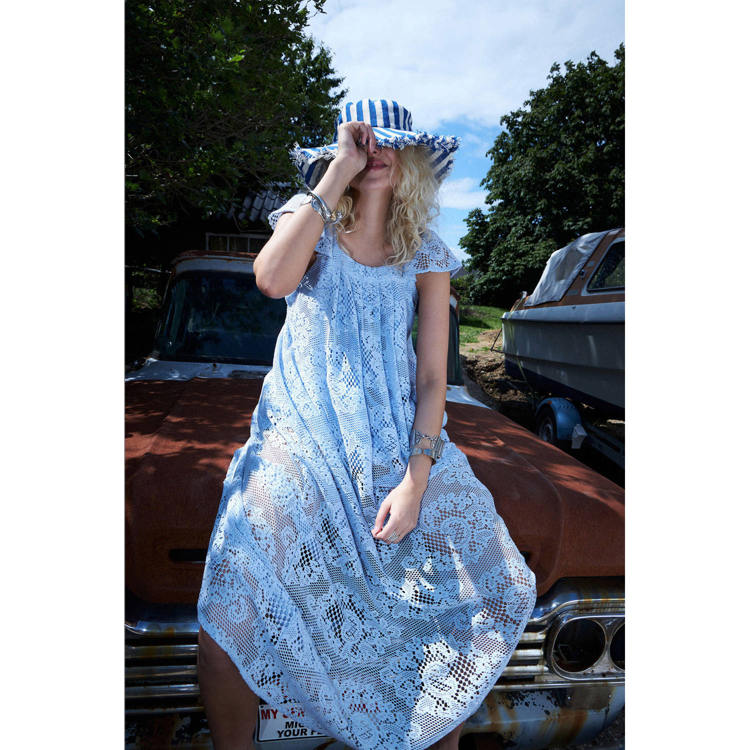 Lollys laundry zomerjurk lichtblauw