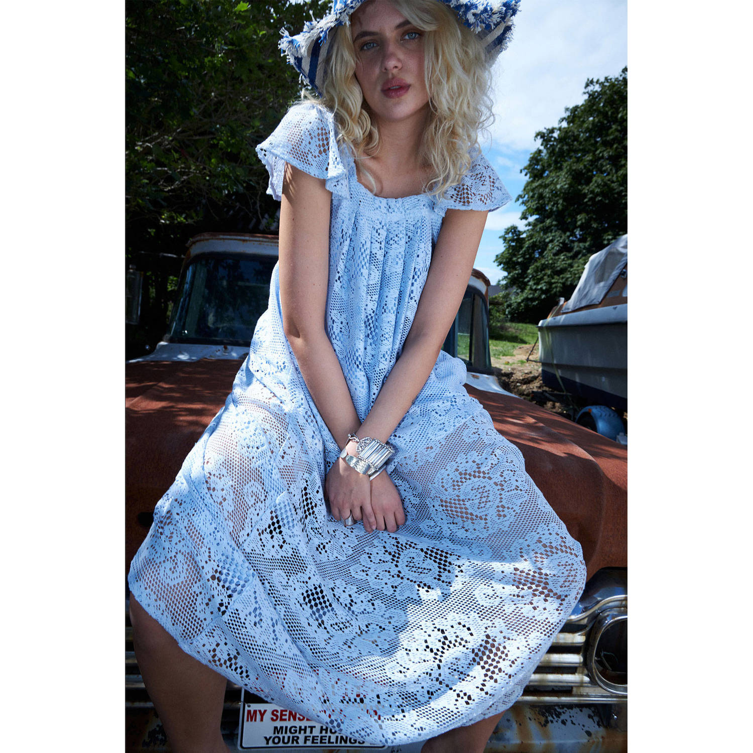 Lollys laundry zomerjurk lichtblauw