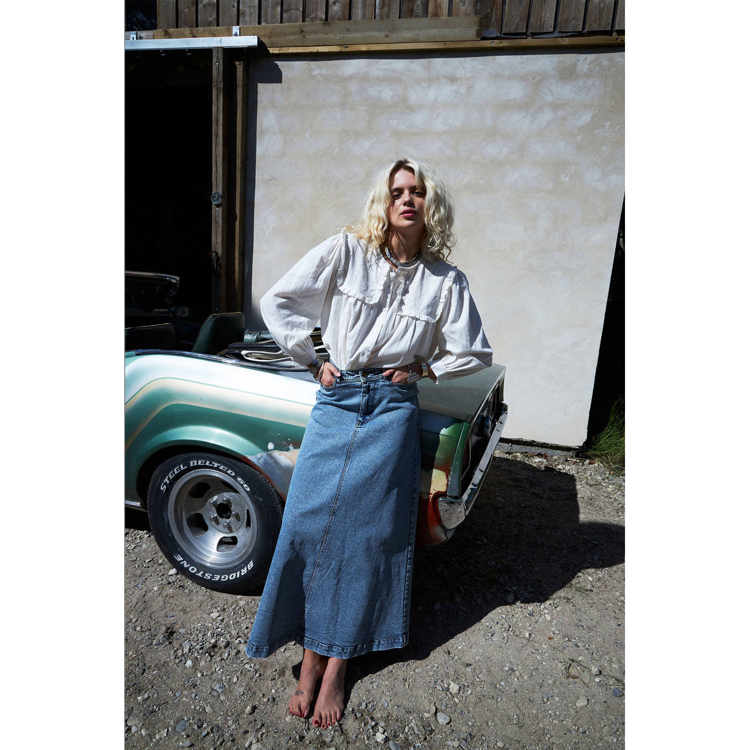 Lollys laundry blouse ecru