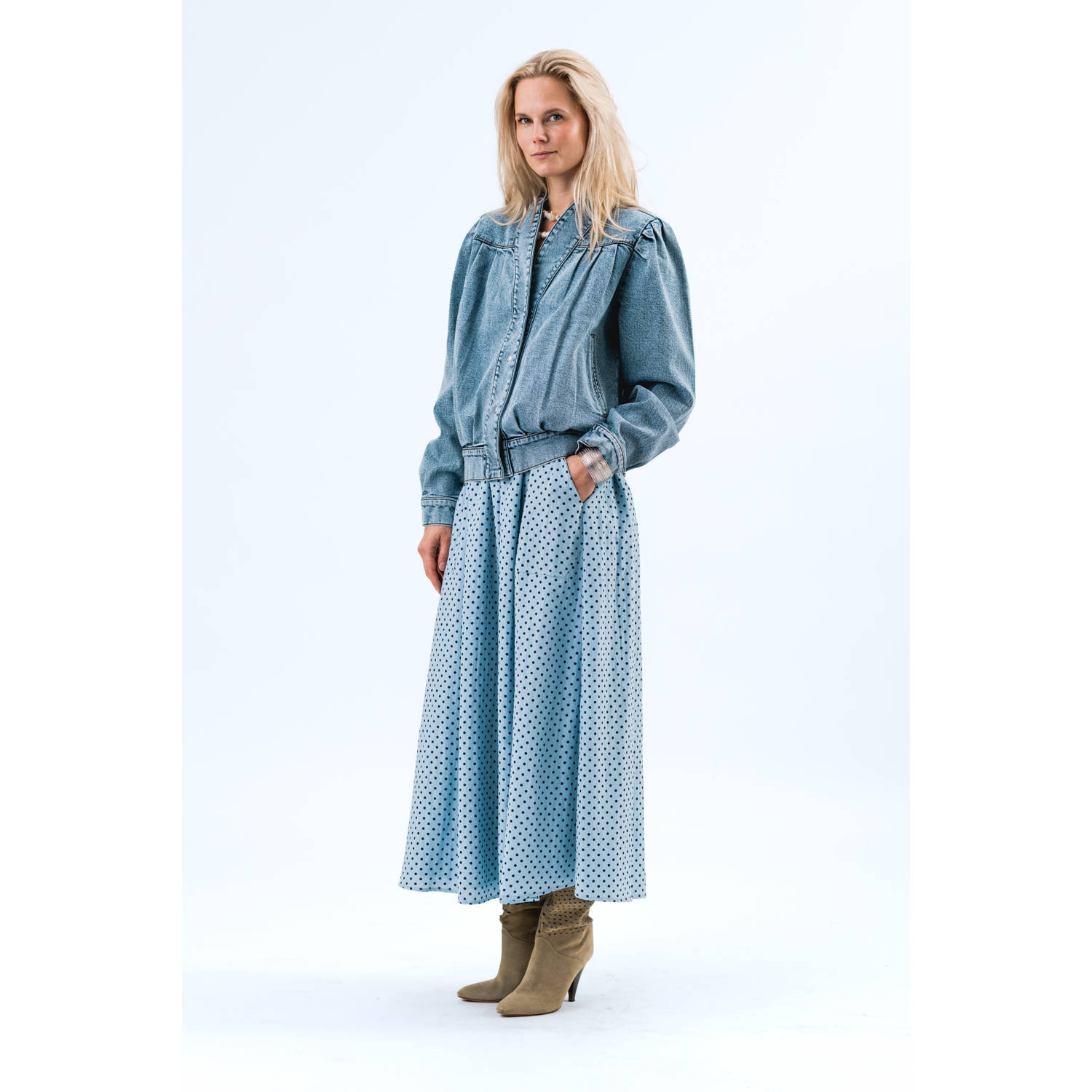 Lollys laundry spijkerjas medium blue denim