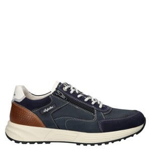 Discover leren sneakers donkerblauw