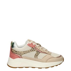 chunky sneakers beige/roze