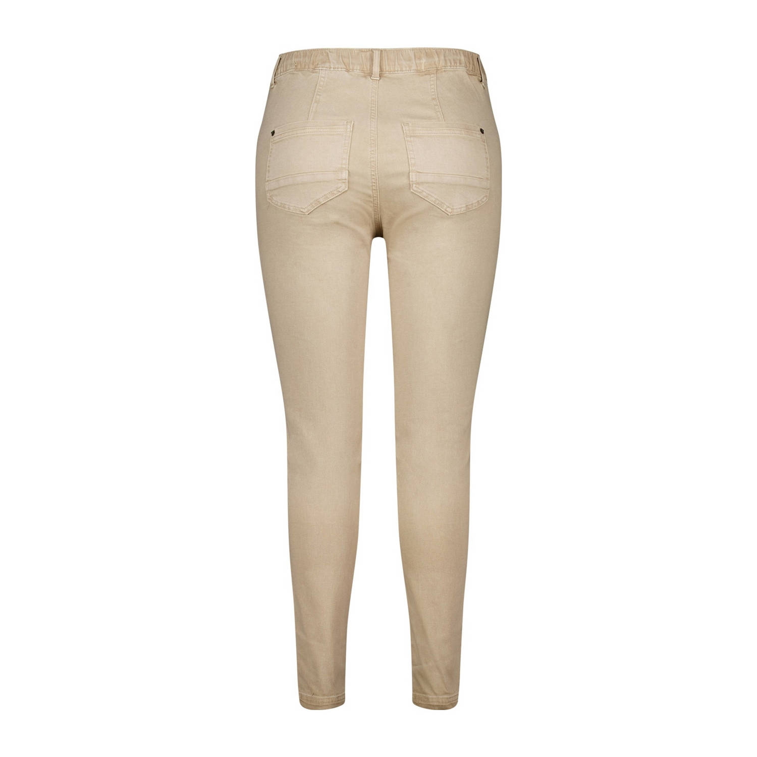MS Mode slim regular waist tregging zand