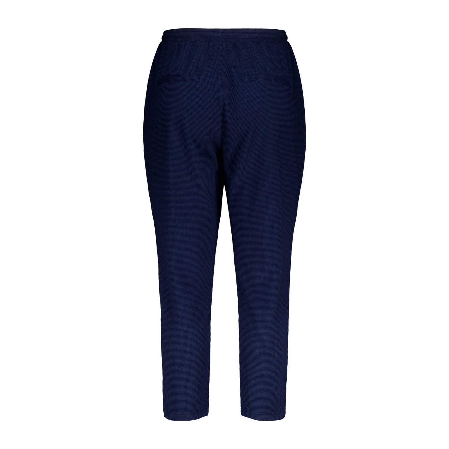 MS Mode straight regular waist casual broek donkerblauw