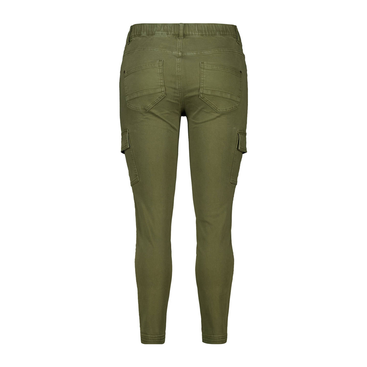 MS Mode slim regular waist cargo broek kaki