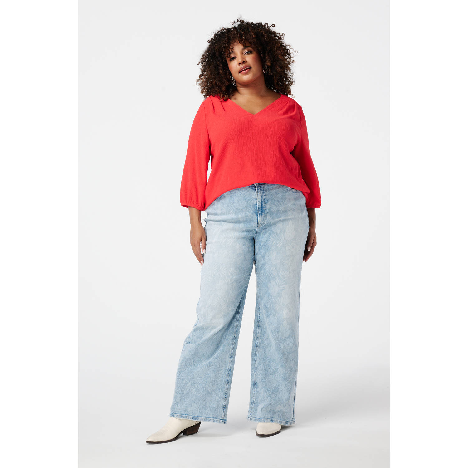 MS Mode Jeans straight leg light blue denim