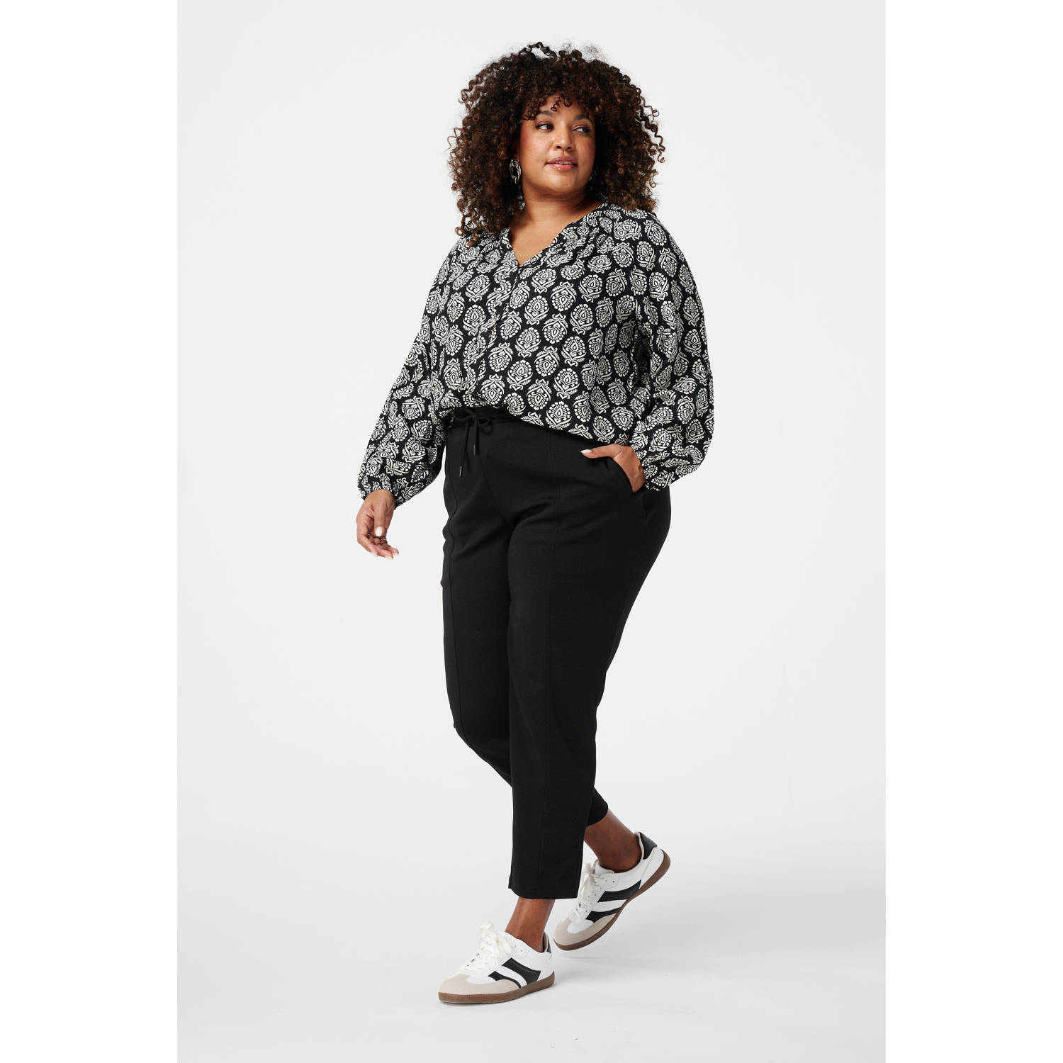 MS Mode blousetop zwart