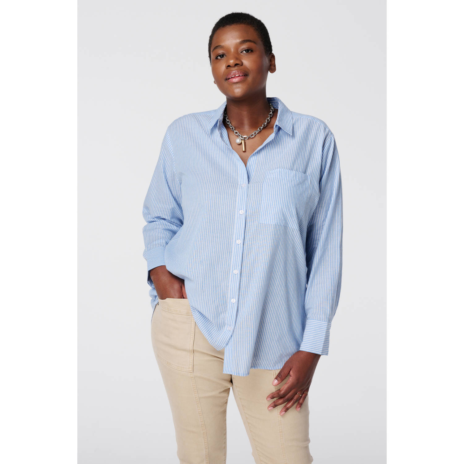 MS Mode pinstripe blouse