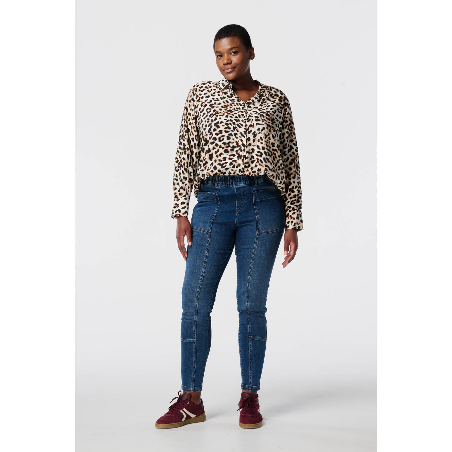 MS Mode blouse bruin