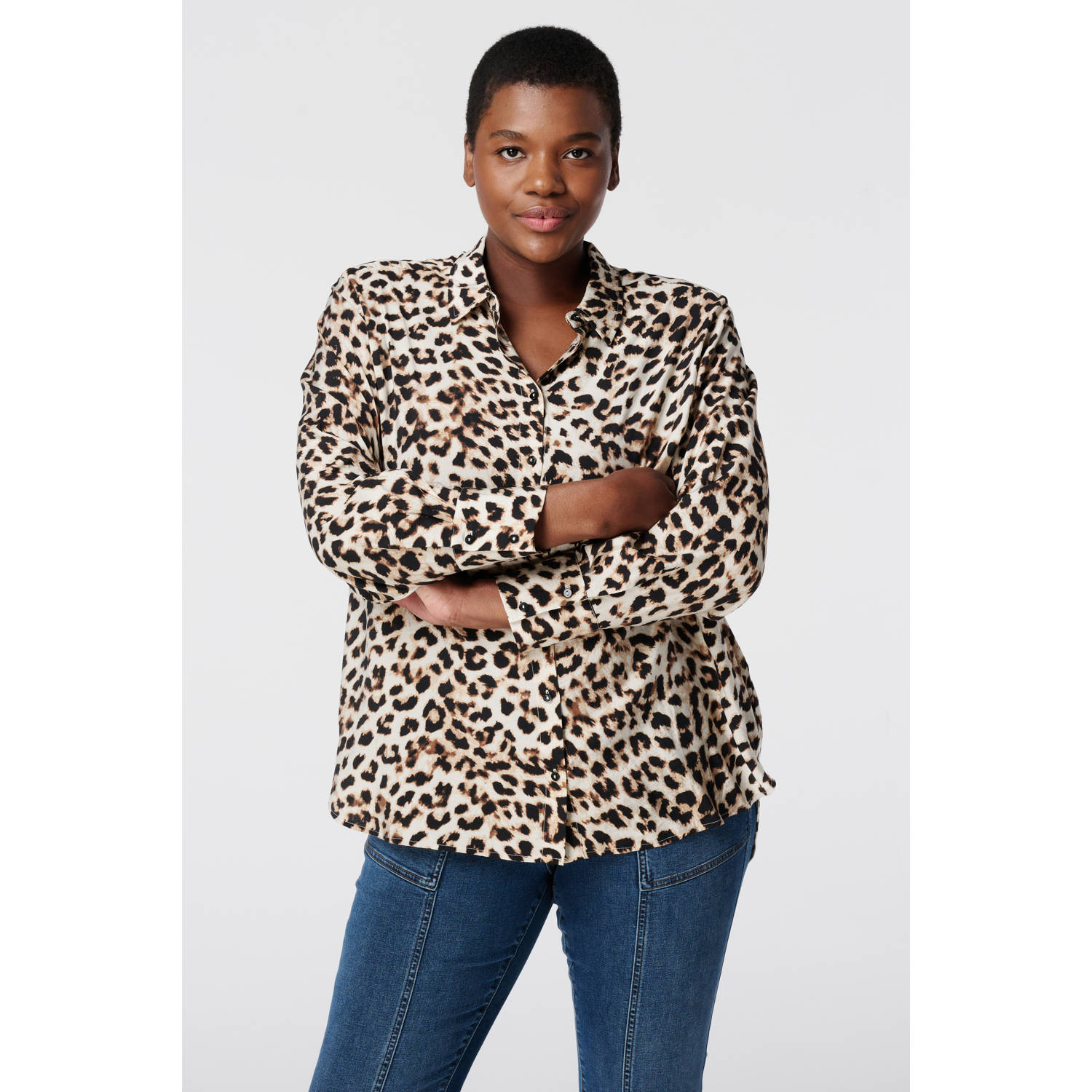 MS Mode blouse bruin