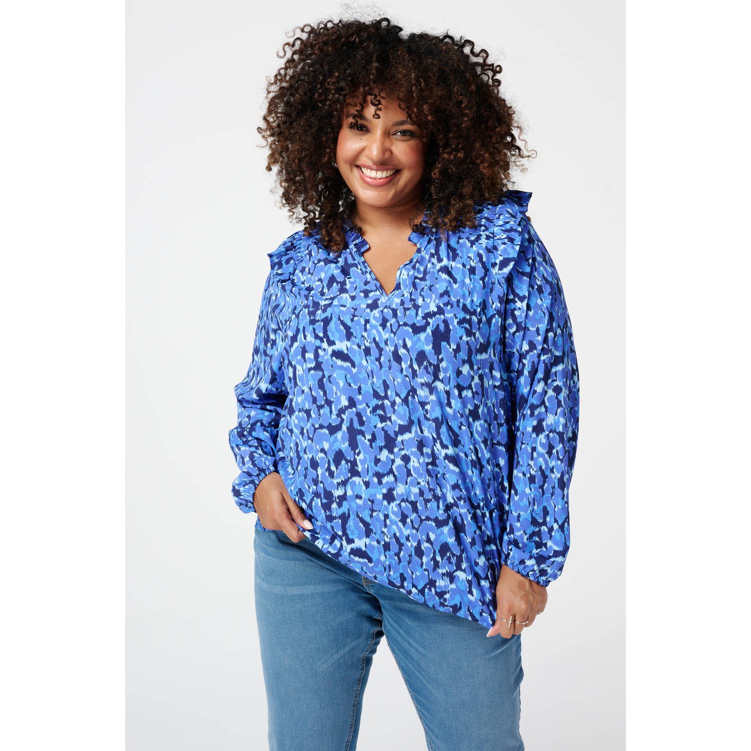 MS Mode blousetop blauw