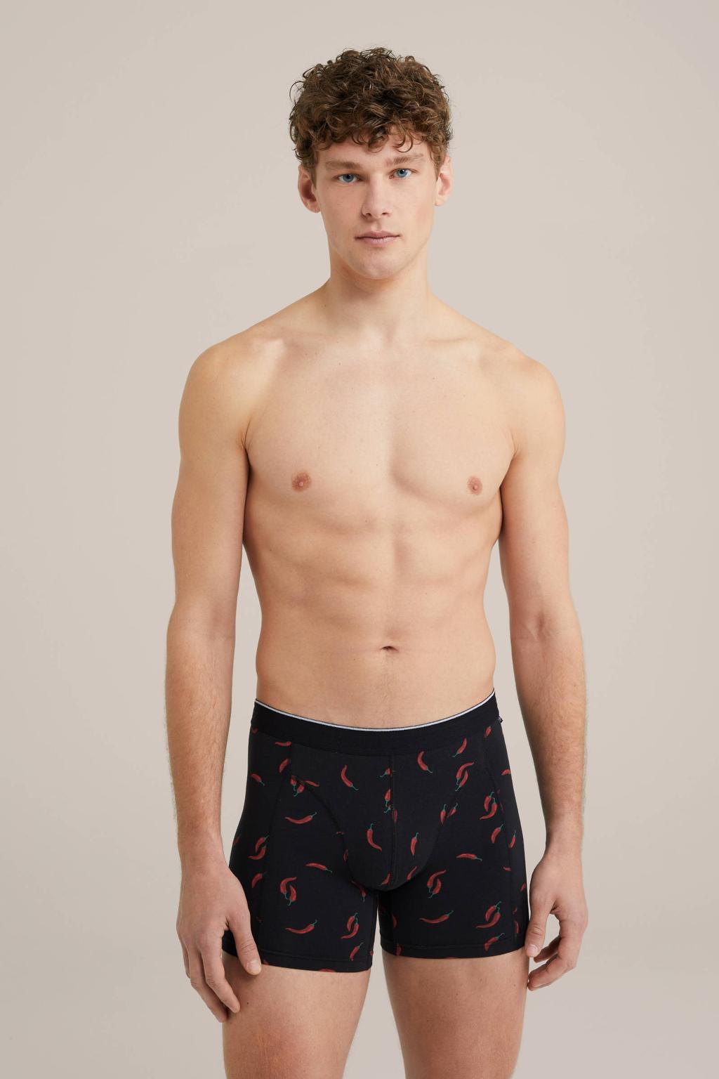 WE Fashion boxershort zwart/rood
