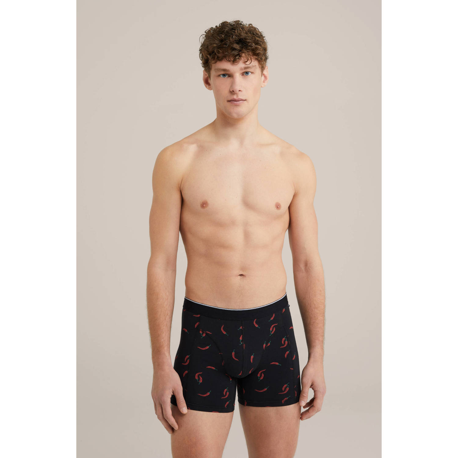 WE Fashion boxershort zwart rood