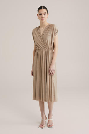 jurk met glitter goud