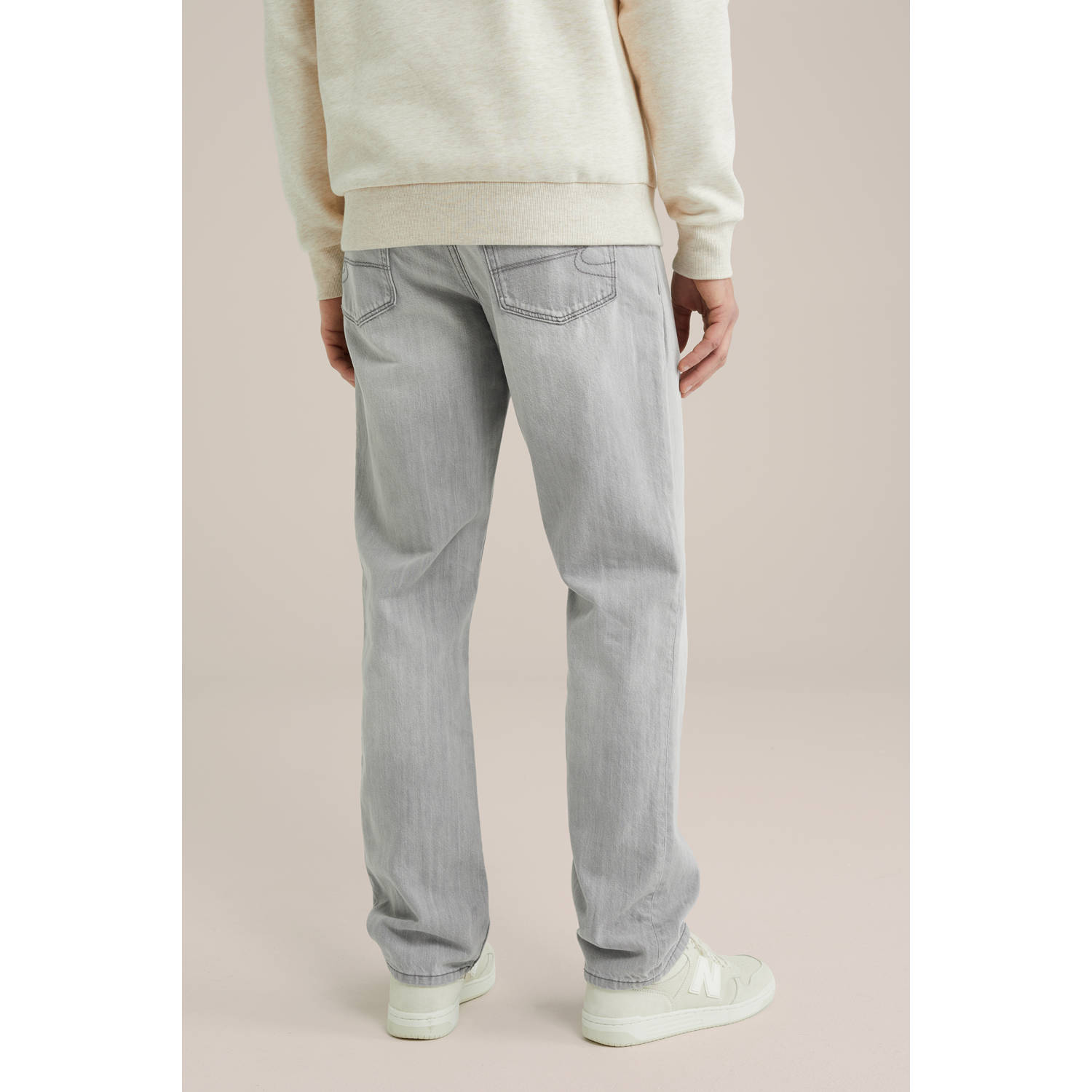 WE Fashion Blue Ridge regular fit jeans light grey denim