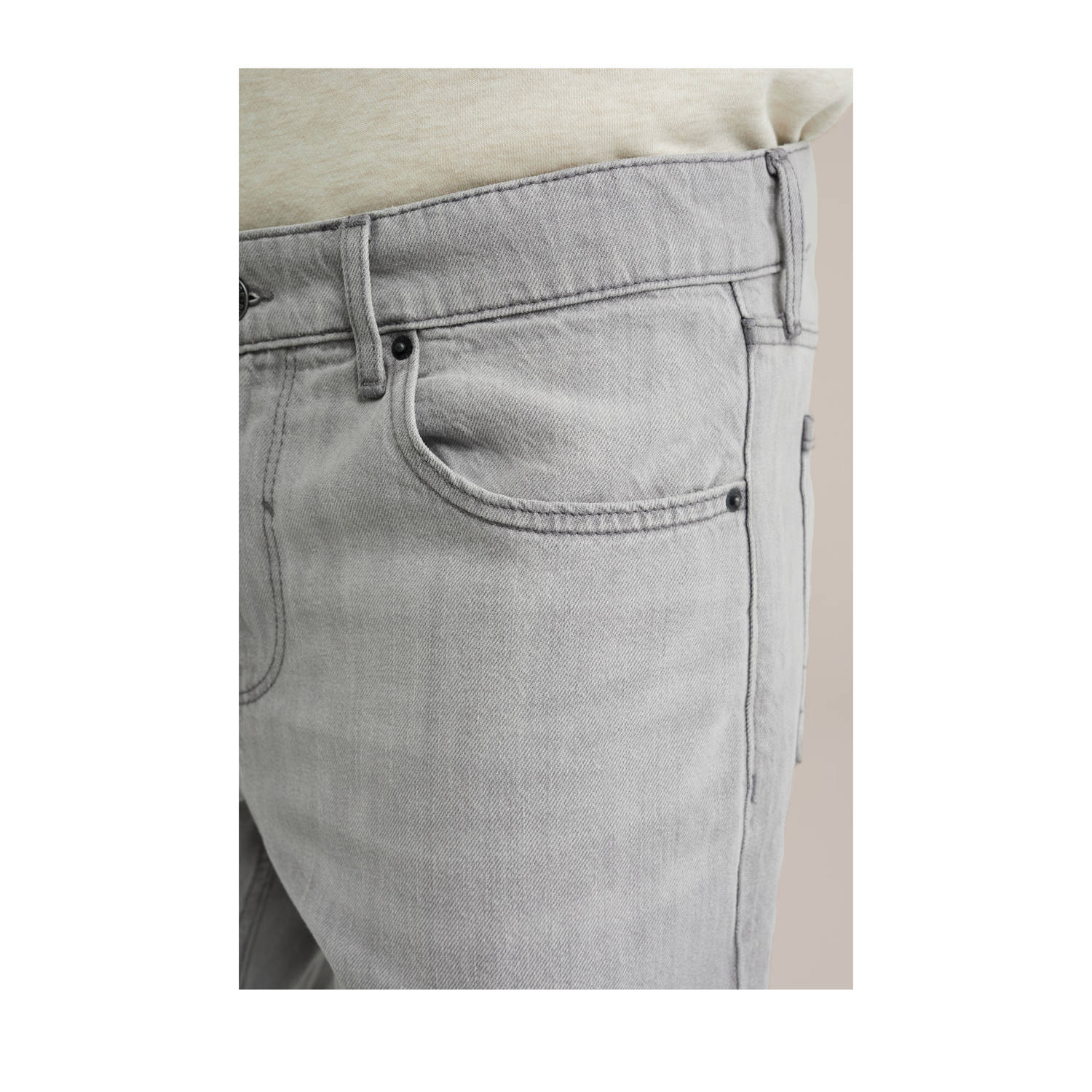 WE Fashion Blue Ridge regular fit jeans light grey denim
