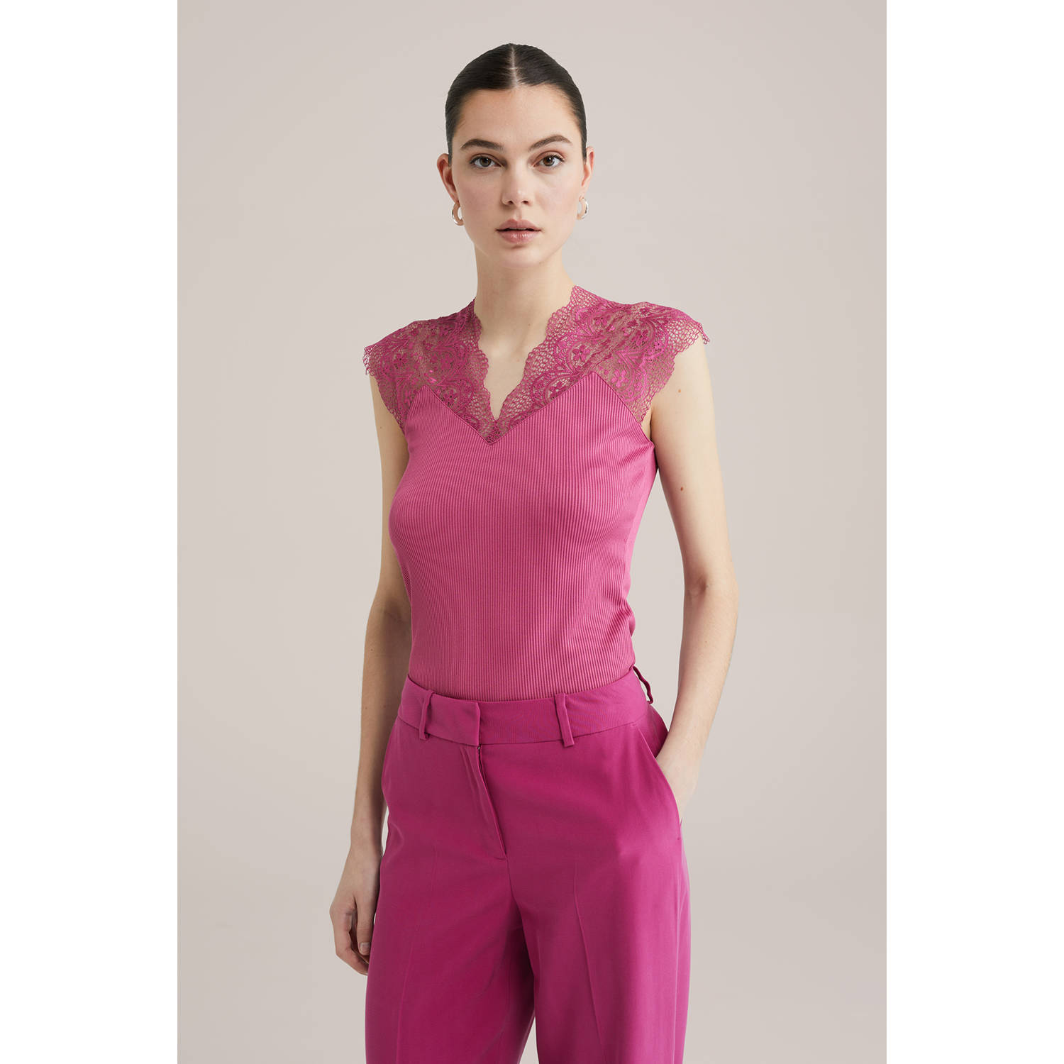 WE Fashion mouwloze top roze