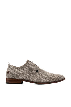 Greg braid  suède veterschoenen beige