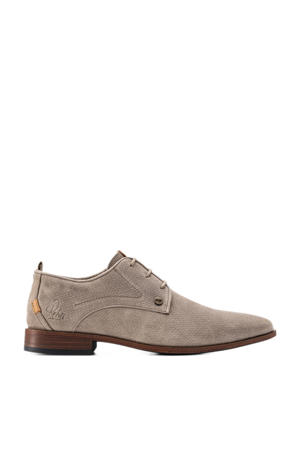Greg wall suède veterschoenen zand taupe