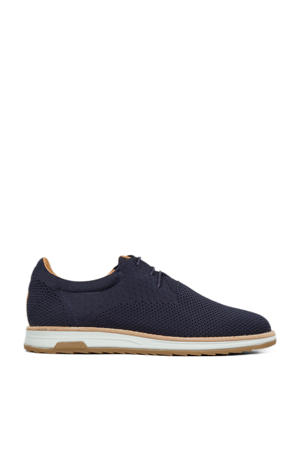 Nolan knit  veterschoenen donkerblauw