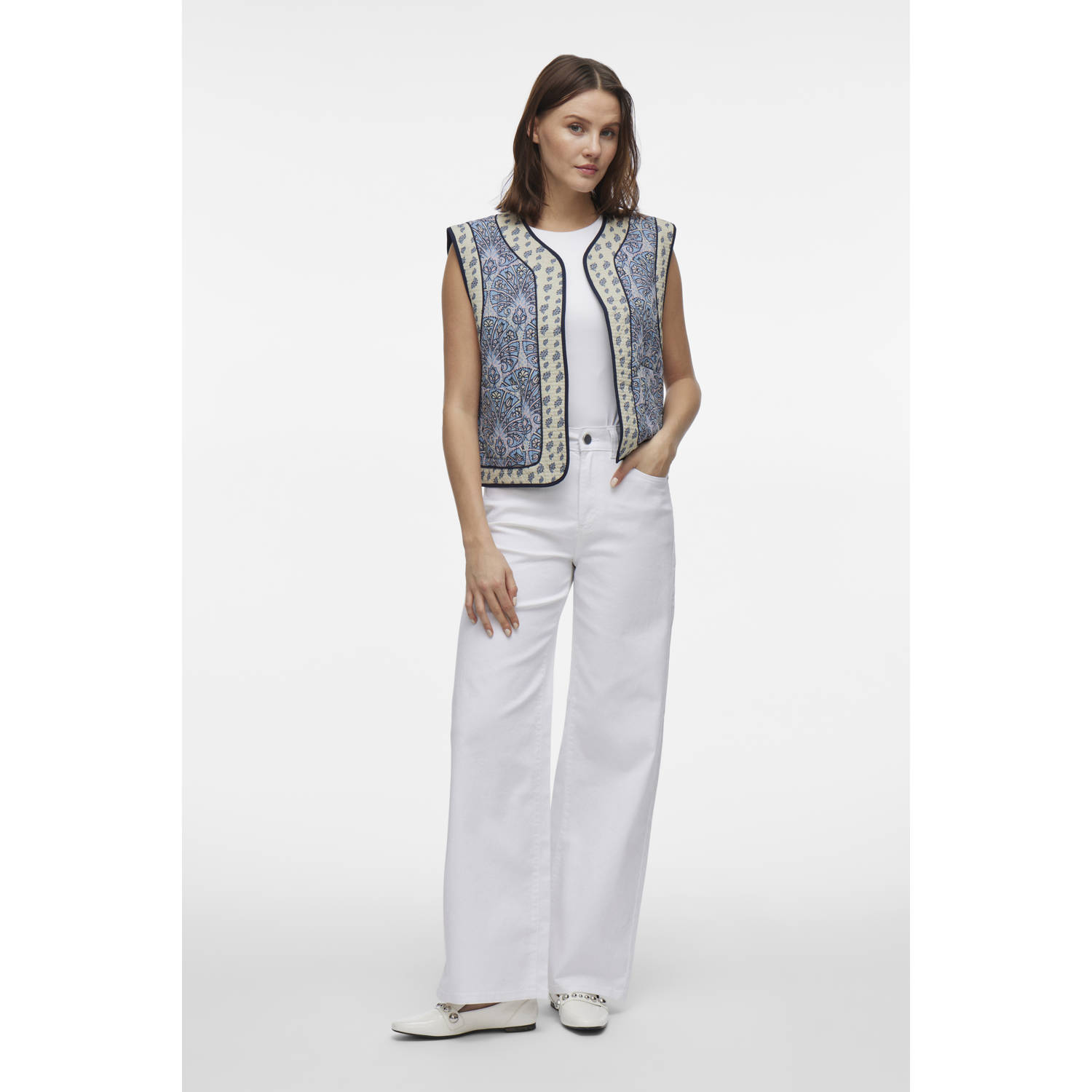 VILA gilet blauw