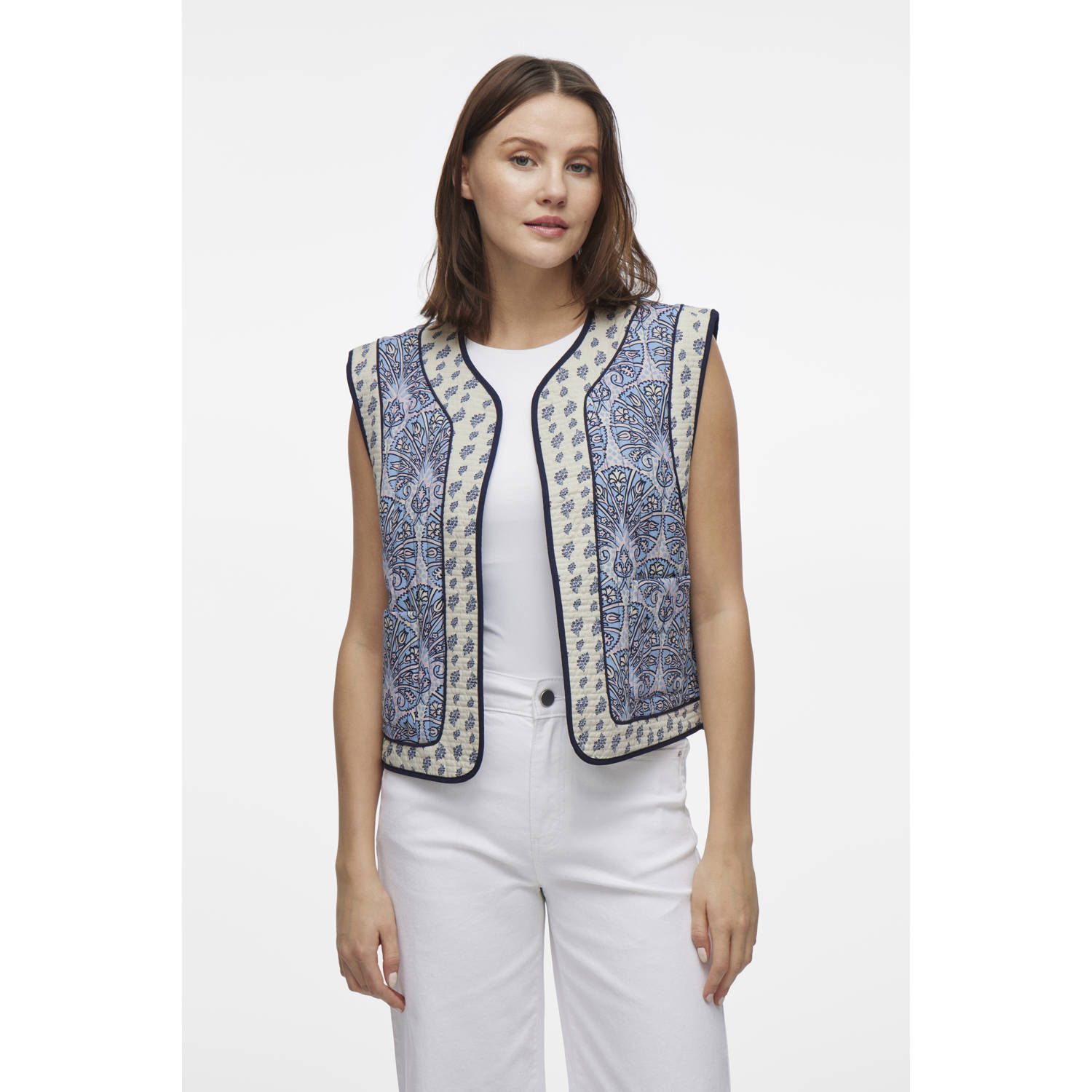 VILA gilet blauw