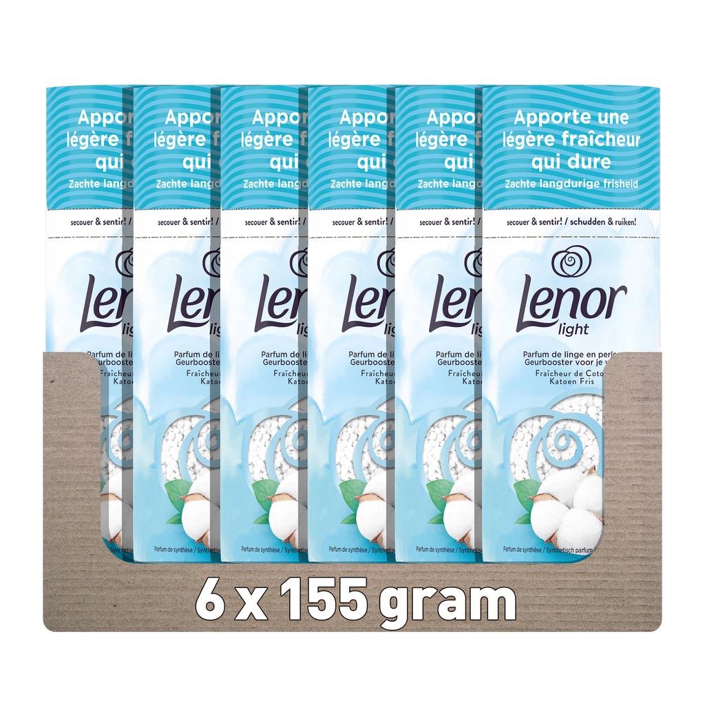 Lenor Light Geurbooster Katoen Fris - 6 x 155g