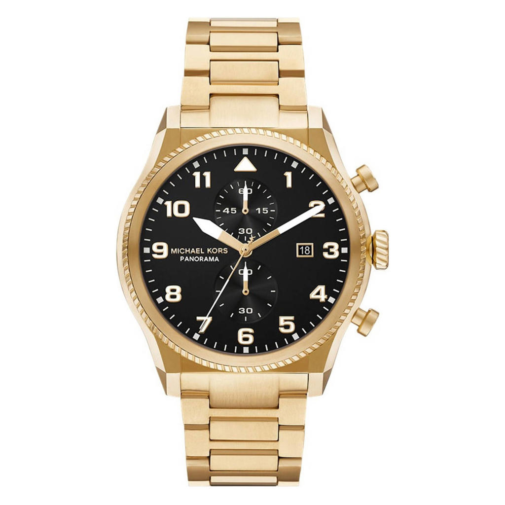 Michael Kors horloge MK9195 Panorama goudkleurig