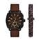 Fossil horloge + armband FS6102SET Machine bruin