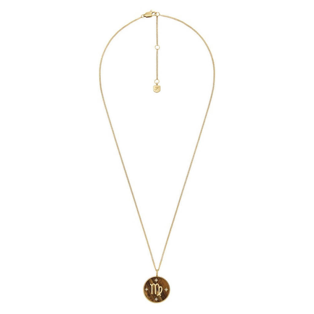 Fossil ketting JF04843710 Maagd sterrenbeeld goudkleurig