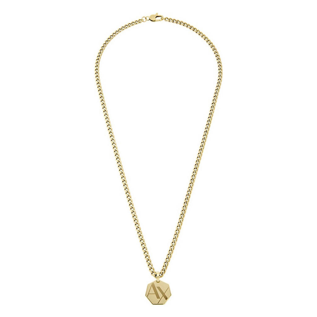 Armani Exchange ketting AXG0152710 Logo goudkleurig