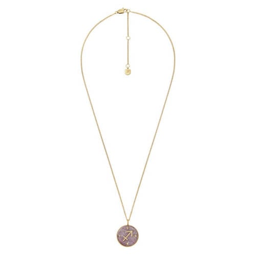 Fossil ketting JF04846710 Boogschutter sterrenbeeld goudkleurig afbeelding