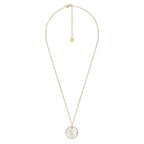Fossil ketting JF04840710 Tweelingen sterrenbeeld goudkleurig afbeelding