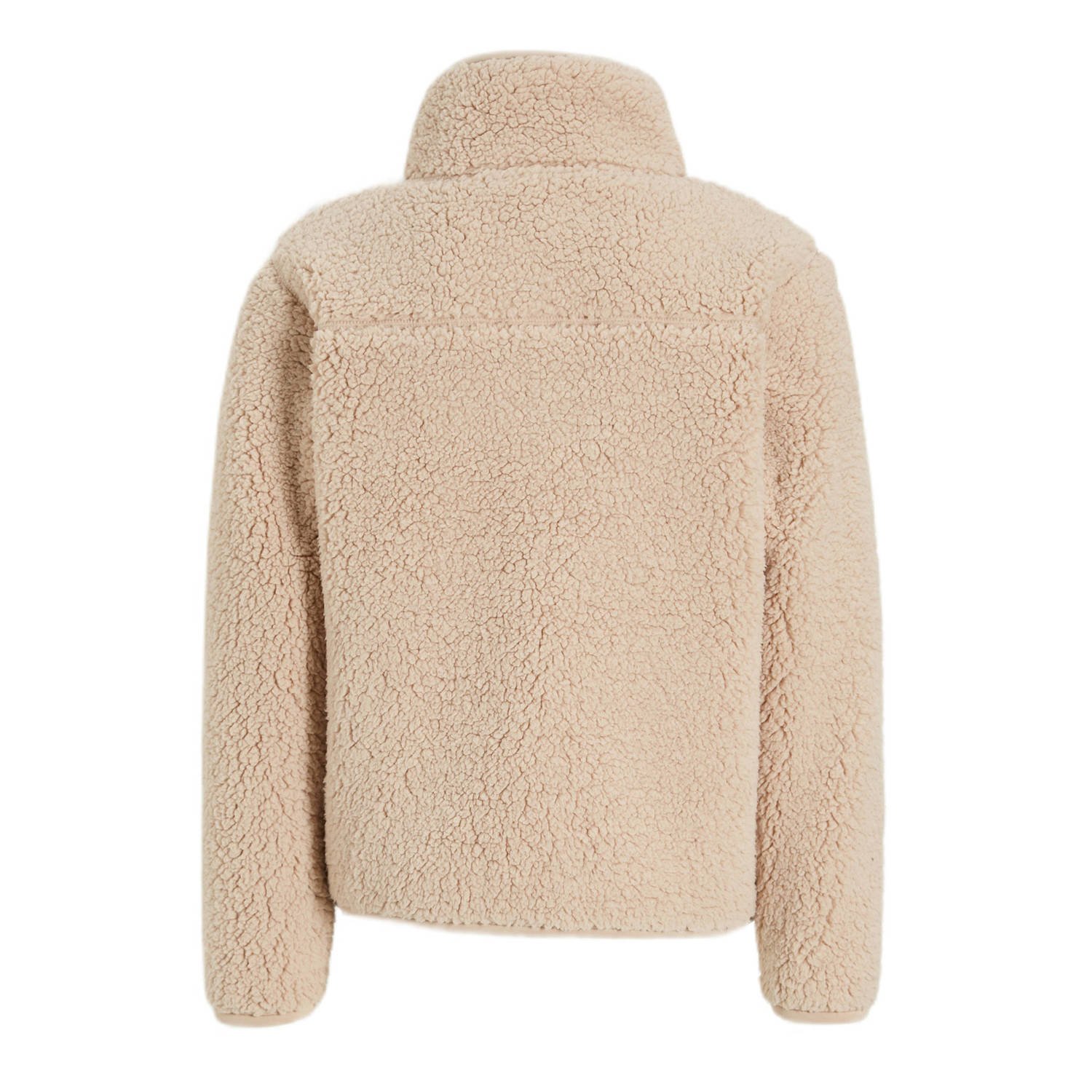 anytime teddy fleece vest beige