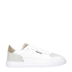   leren sneakers wit