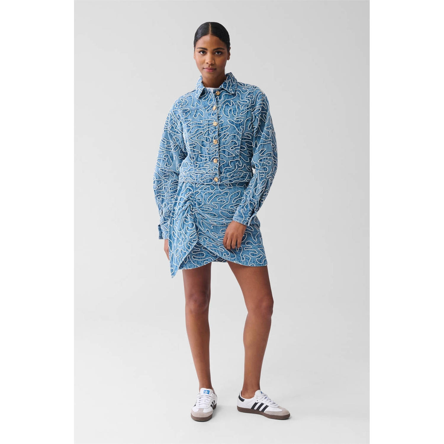 Shoeby spijkerjas medium blue denim
