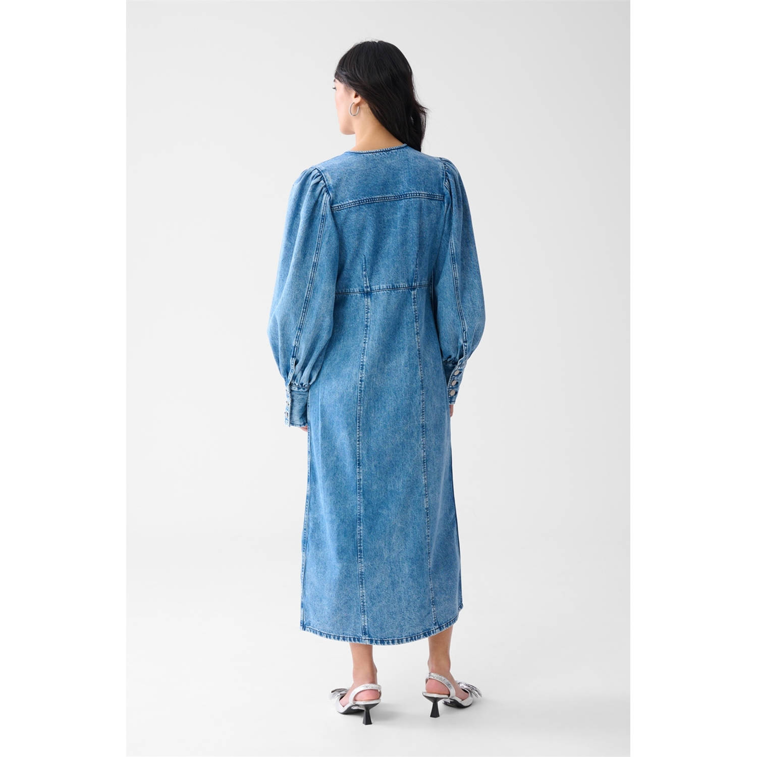 Shoeby blousejurk medium blue denim