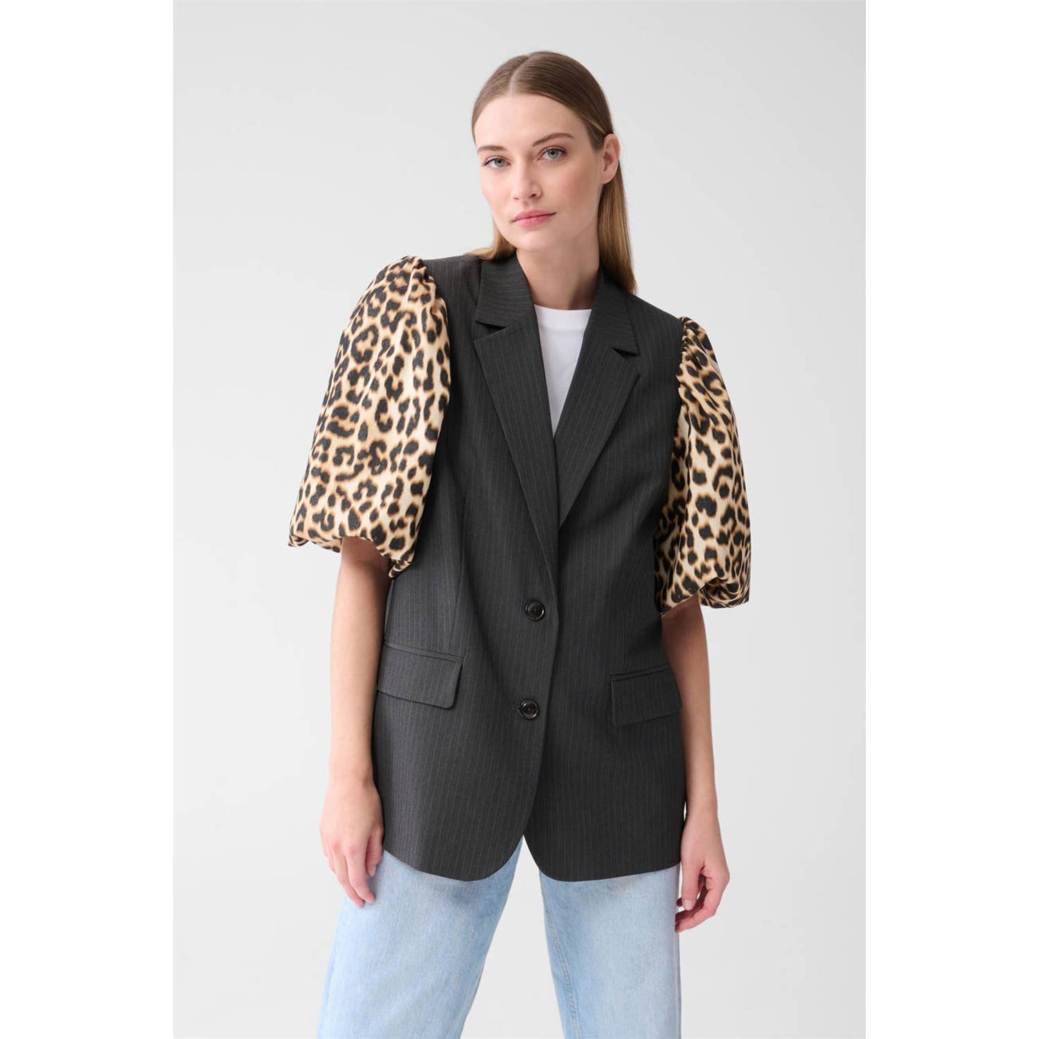 Shoeby oversized blazer grijs